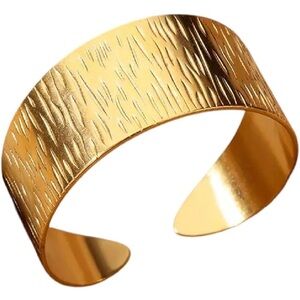 Textured Gold Cuff Bracelet